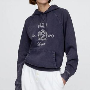 Gap X Doen Unisex Hoodie  In Navy Uniform